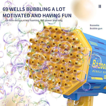 Automatic Gatling Bubble Gun – 32-Hole Blast for Kids & Outdoor Fun