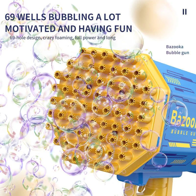 Automatic Gatling Bubble Gun – 32-Hole Blast for Kids & Outdoor Fun