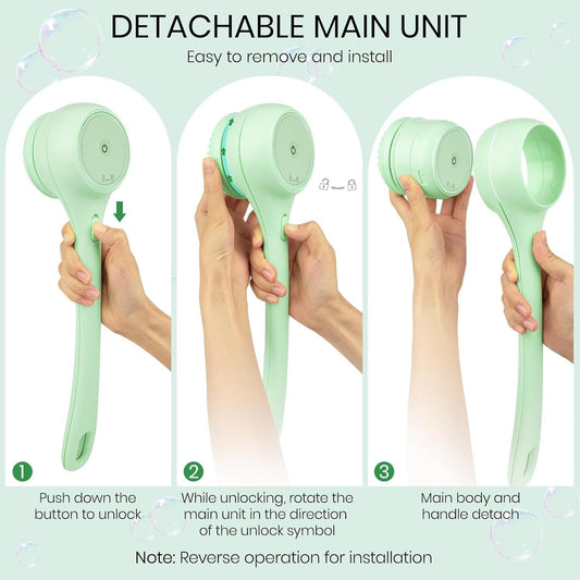 Electric Body Brush for Back and Shower Scrubber